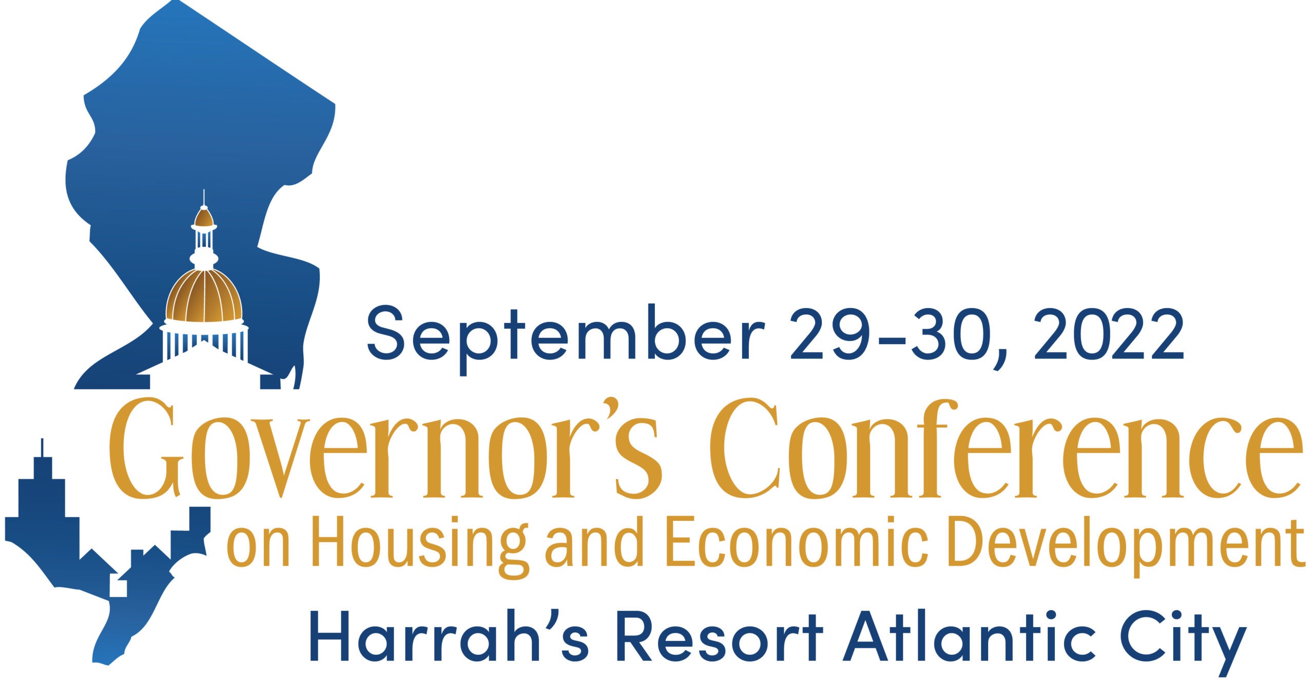 2022 Governor's Conference on Housing and Economic Development Logo - at Harrah's Resort in Atlantic City, September 29 and 30, 2022